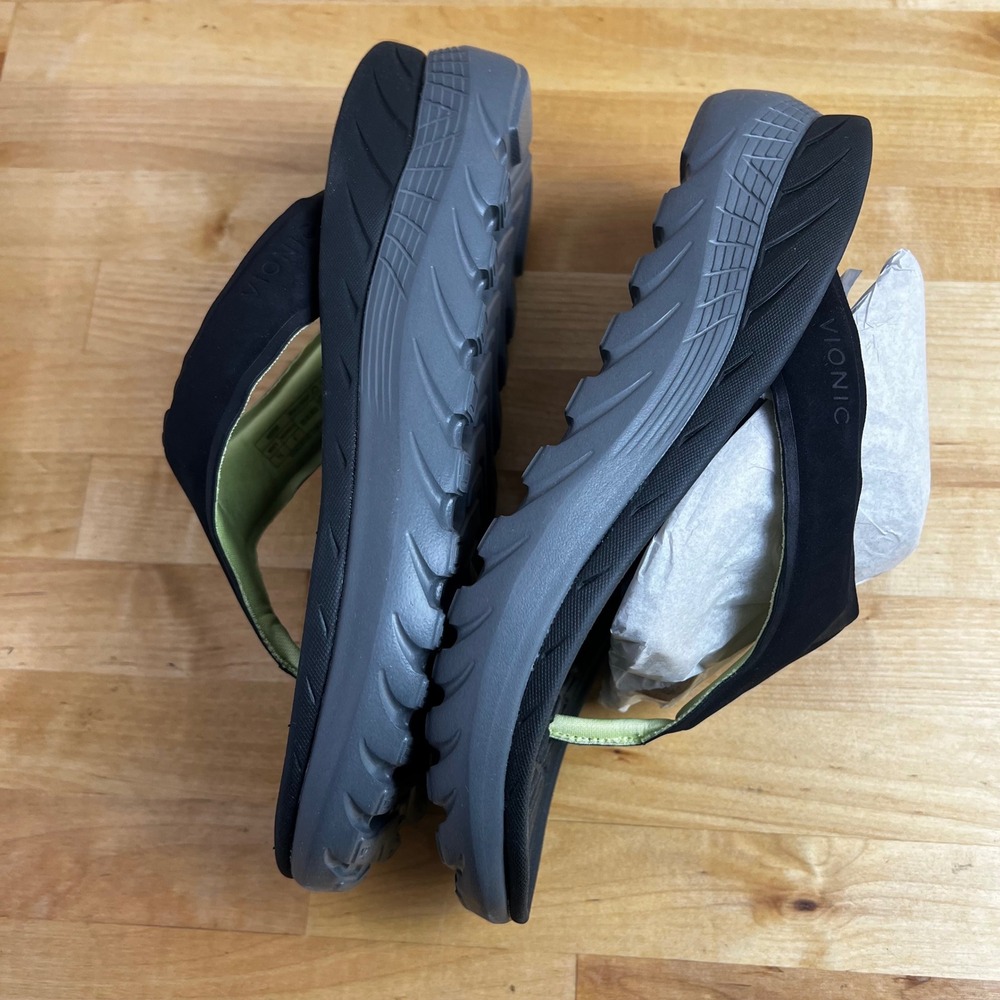 Vionic Sandals Renew Black Wedge Flip Flop Women'… - image 7